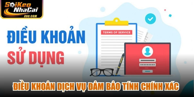 Điều khoản dịch vụ chịu trách nhiệm đảm bảo tính chính xác của bài soi kèo